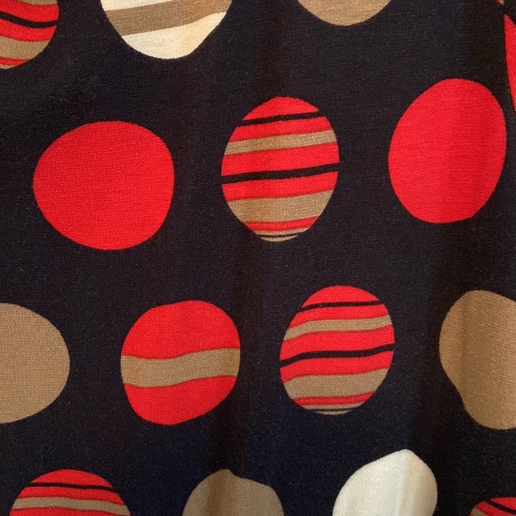 Banana Republic XL Navy with red, tan and white polka dots dress - Picture 2 of 5